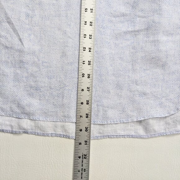 J. McLaughlin Fallon Women's Linen Shirt Half Button Up Size Medium Pale Blue - Picture 10 of 12